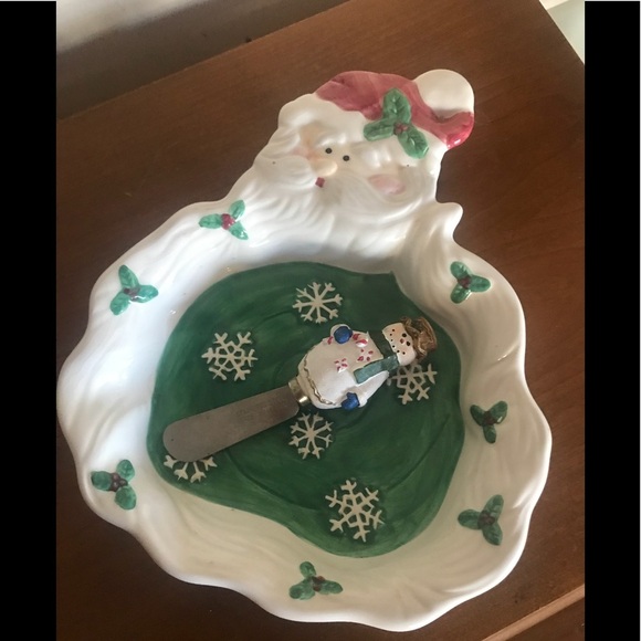 Rare Vintage WCL Santa Plate & Stainless Snowman‼️FINAL SALE - Picture 4 of 9